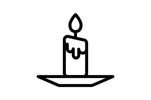 Candle icon, an Outline Icon by Sumberpangan