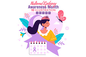 10 National Epilepsy Awareness Month, a Healthcare Illustration by denayunebgt