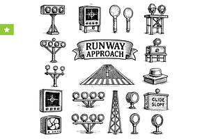 Runway Approach Lights, an Object Graphic by RT Studio