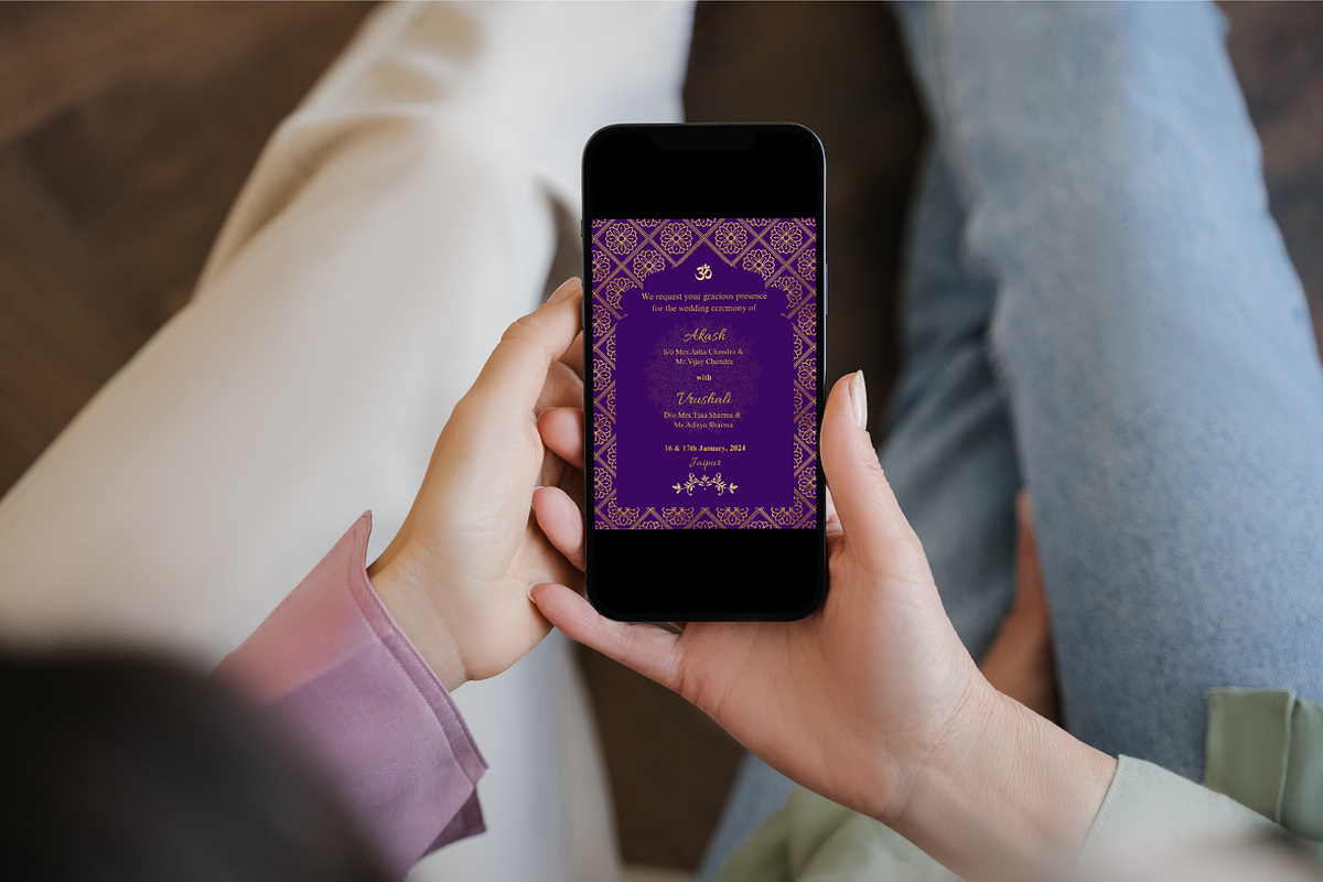 Indian Wedding Invitation Card, a Print Template by TheSimplySereneShop (Photo 5 of 8)