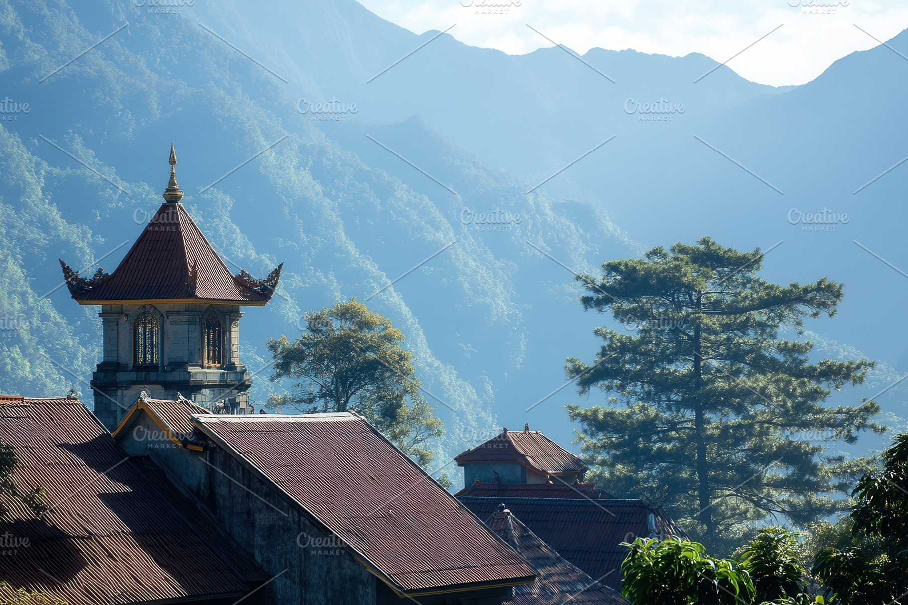 Beautiful landscape from Fansipan, a Photo by Pavel_design
