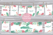 12 cute tropical design cards2#, a Card Template by Piixypeach (Thumbnail 1 of 3)