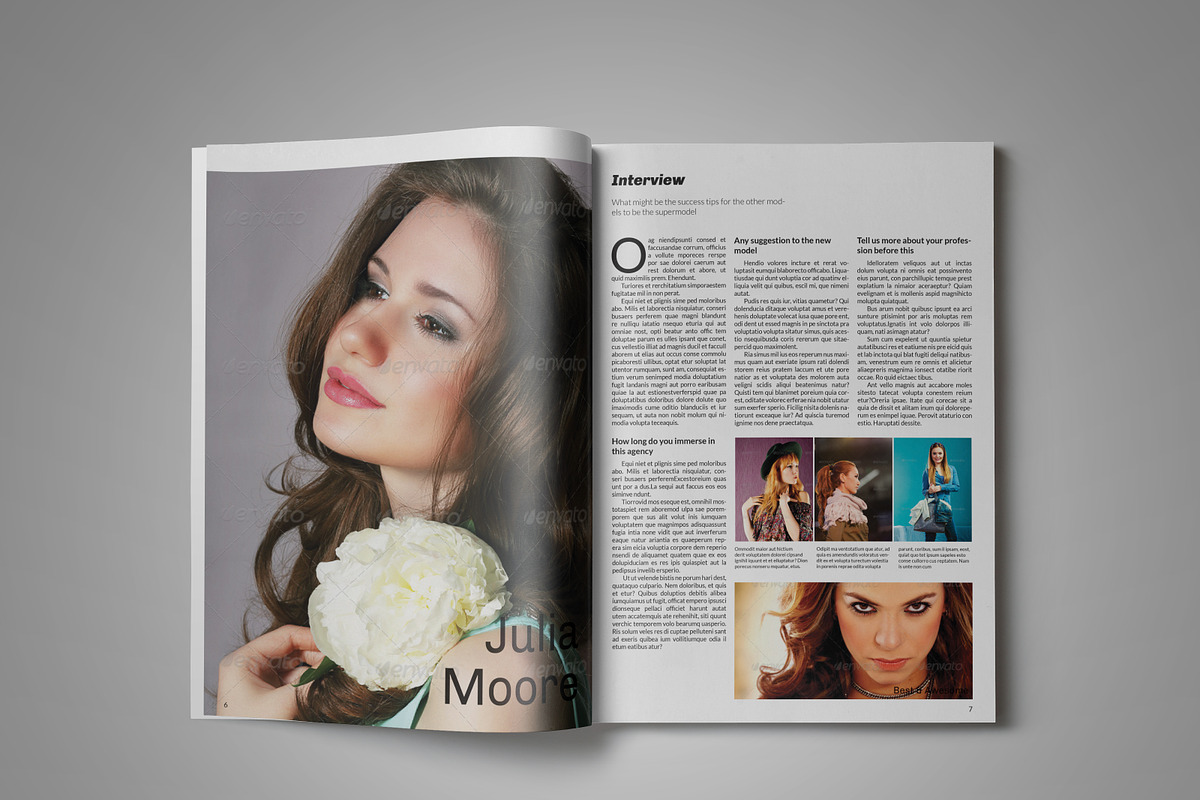 Clean & Modern Magazine Template, a Magazine Template by GreenDesign (Photo 1 of 5)