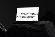 Computer Mockup on Dark Stone, a Mac Mockup by rodrigofkaminski (Thumbnail 2 of 4)