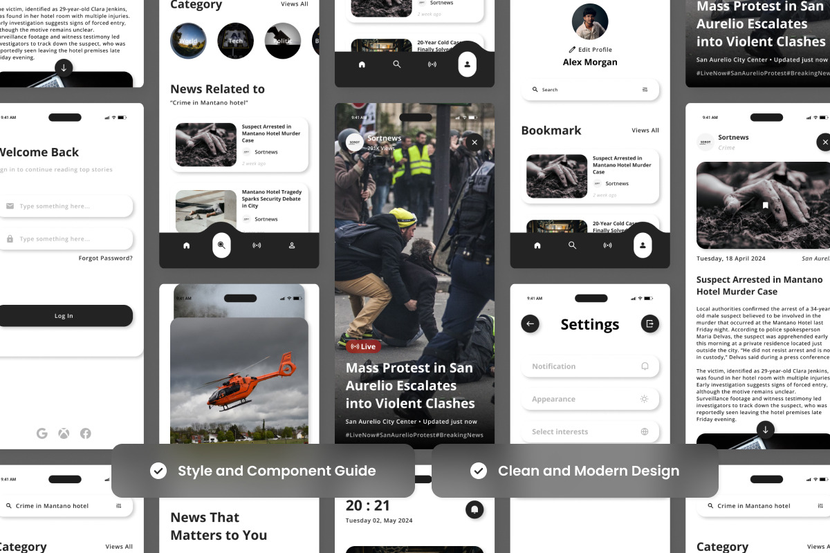Sorot - News Portal Mobile App Desig, an App Template by twinstd (Photo 3 of 5)