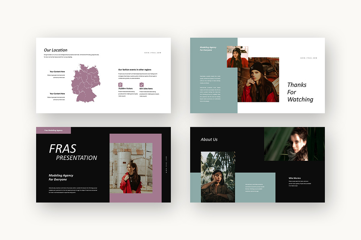 Fras : Modeling Agency Google Slides, a Presentation Template by Punkl Camp (Photo 9 of 16)