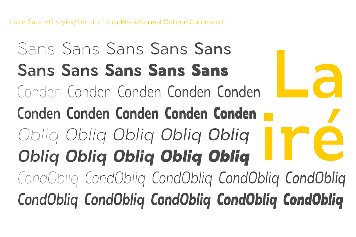Laire Sans | 40 Font + Variable Font, a Sans Serif Font by Jolicia Type (Photo 8 of 13)
