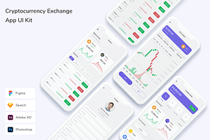 Cryptocurrency Exchange App UI Kit