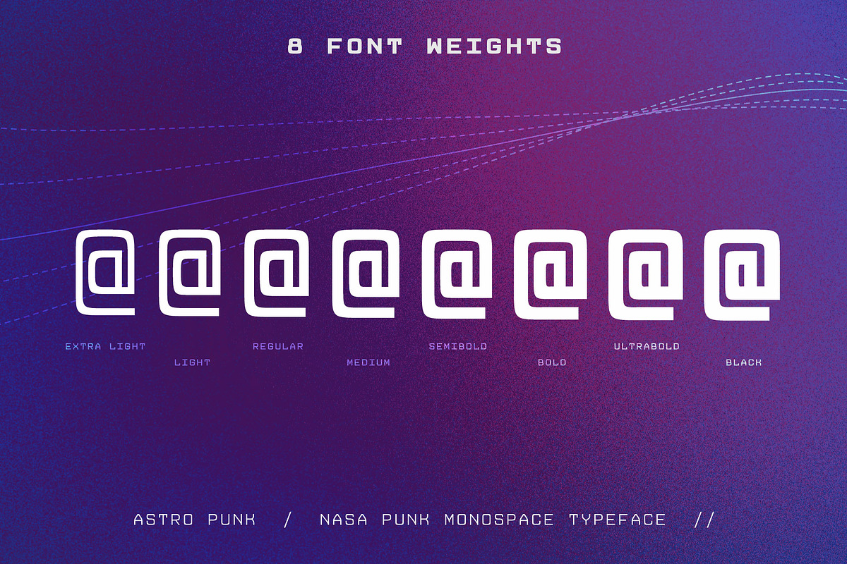 Astro Punk - NASA Punk Mono Font, a Sans Serif Font by Parker Creative (Photo 2 of 9)