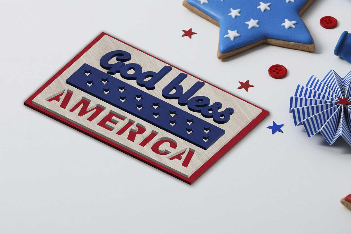 Independence Day SET Multilayer Pane, a Templates & Theme by LaserCutano (Photo 7 of 8)