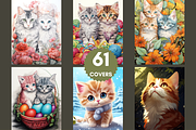Kawaii Cat Coloring Pages for Adult, a Brochure Template by LA Design (Thumbnail 2 of 10)