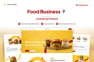 Food Business Website Landing Page, a Landing Page Template by Font Kingdom