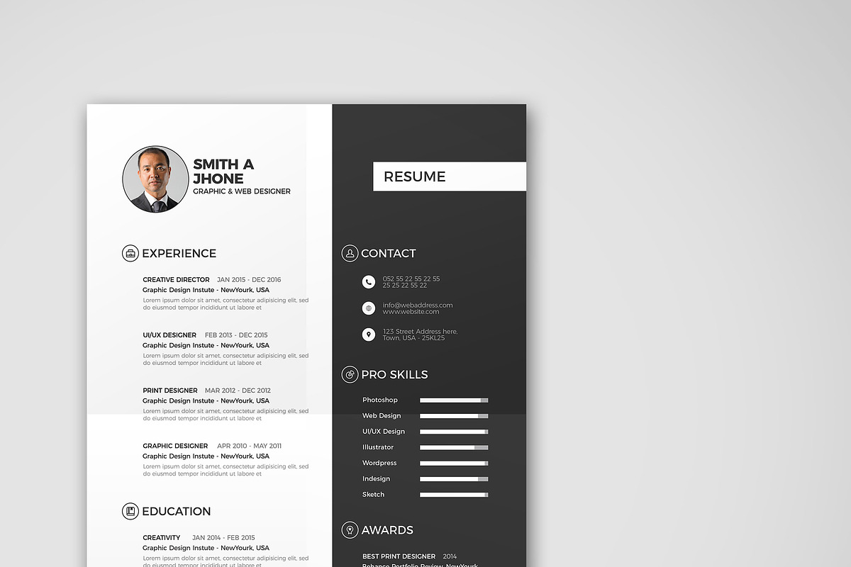 CLEAN RESUME 2, a Resume Template by graphicbox (Photo 4 of 5)