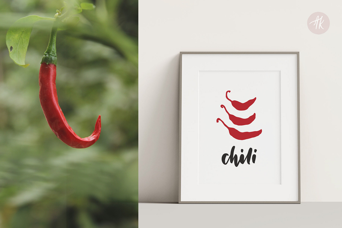 Chili Peppers Set, an Illustration by Alena Koval (Photo 7 of 18)