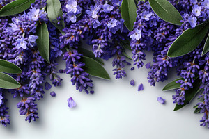 Lavender blossoms border floral desi, a Photo by Pixeness Studio