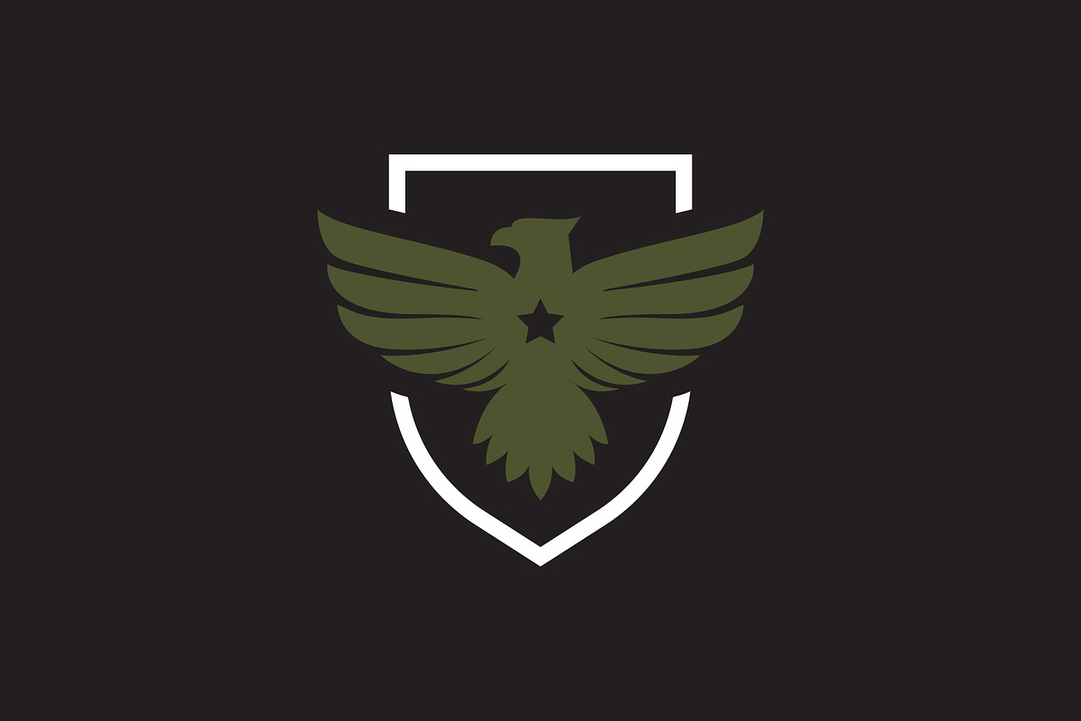 Eagle Falcon Hawk Army Military Logo, a Branding & Logo Template by funpixel