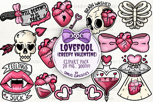 Lovefool - Creepy Valentine PNG Pack