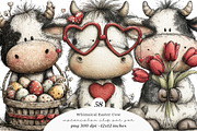Whimsical easter cow clipart, an Illustration by SinaCreation (Thumbnail 1 of 11)