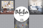 Detective Clipart, a Work Illustration by GlamArtZhanna (Thumbnail 1 of 3)