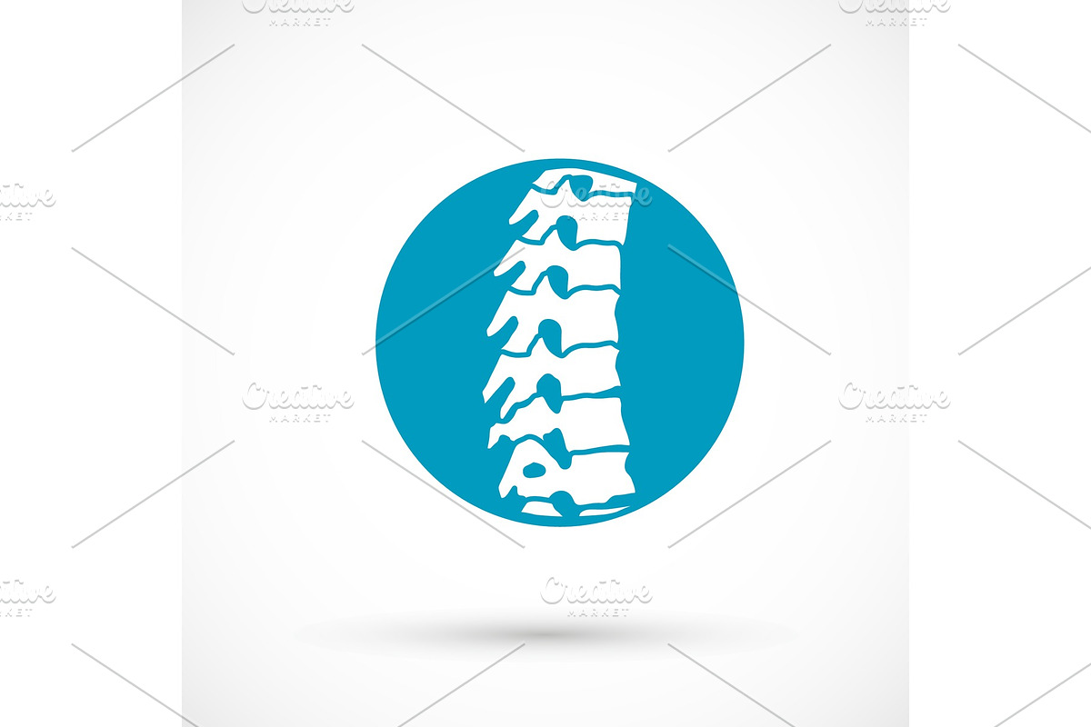 Spine health logo clinic medicine chiropractic backbone illustration, a Healthcare Illustration by A.Lila