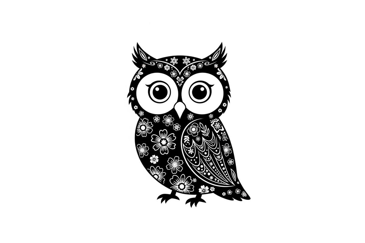 Cute Owl Silhouette Bundle, an Illustration by yasushie (Photo 9 of 31)