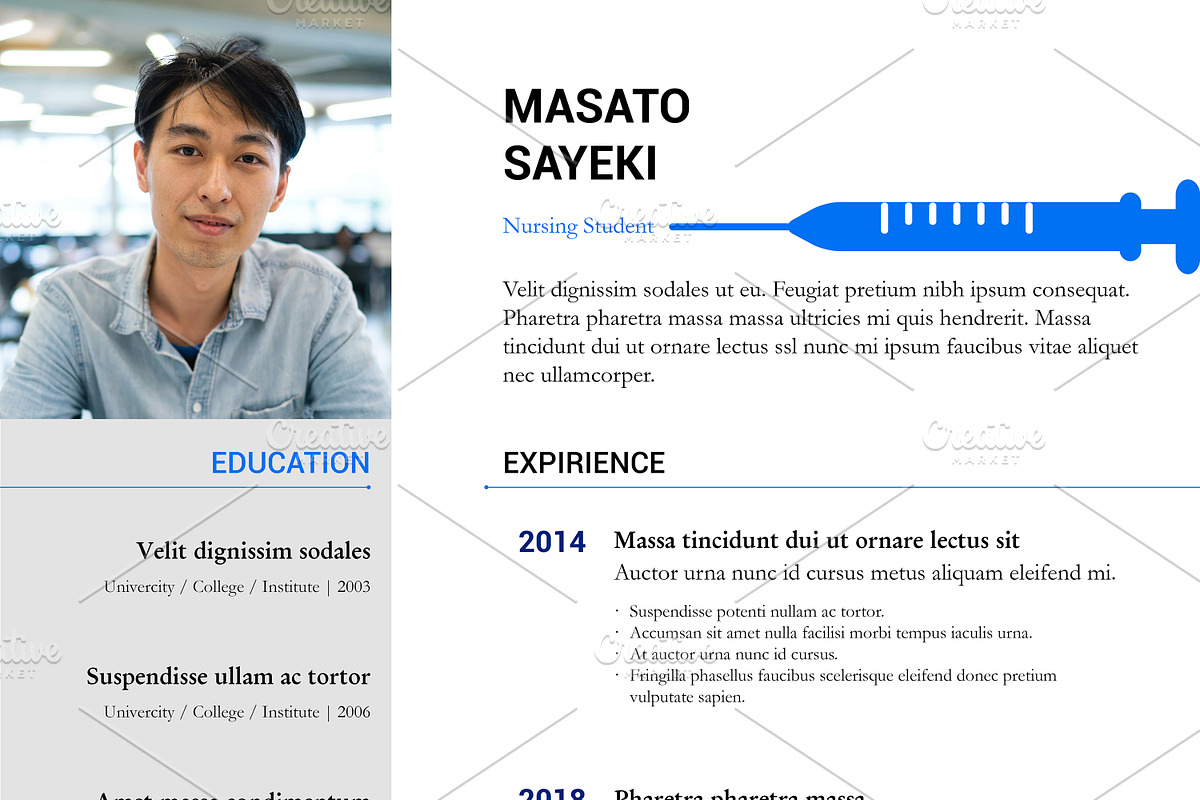 2 Nursing Resume Templates, a Resume Template by Halfcircle (Photo 4 of 4)