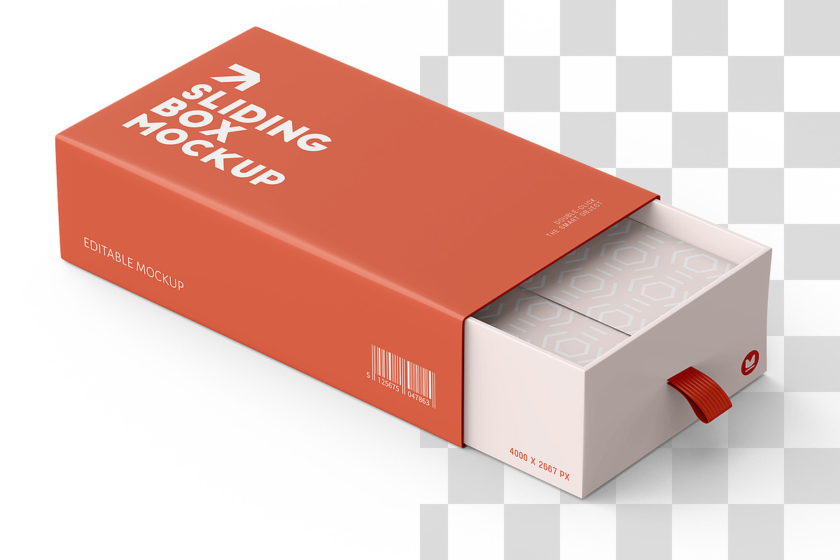 Sliding Gift Box Mockup PSD, a Packaging Mockup by Ram Studio LLC (Photo 3 of 15)