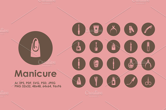 Manicure Simple Icons
