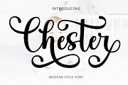 Chester Script, a Script Font by Rotterlab Studio (Thumbnail 1 of 7)
