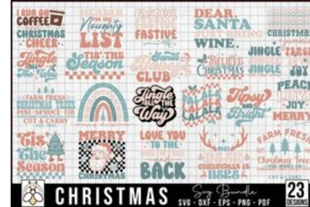 Christmas SVG Bundle Designs, an Object Graphic by BeeCraftR (Photo 1 of 19)