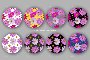 Real Flowers Seamless Pattern Bundle