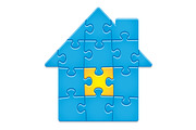 Jigsaw Puzzle House. 14 pieces., an Illustration by Maril (Thumbnail 1 of 3)
