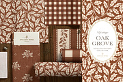 Oak & Acorn Autumn Patterns - Orange, a Pattern Graphic by Eclectic Anthology (Thumbnail 4 of 13)