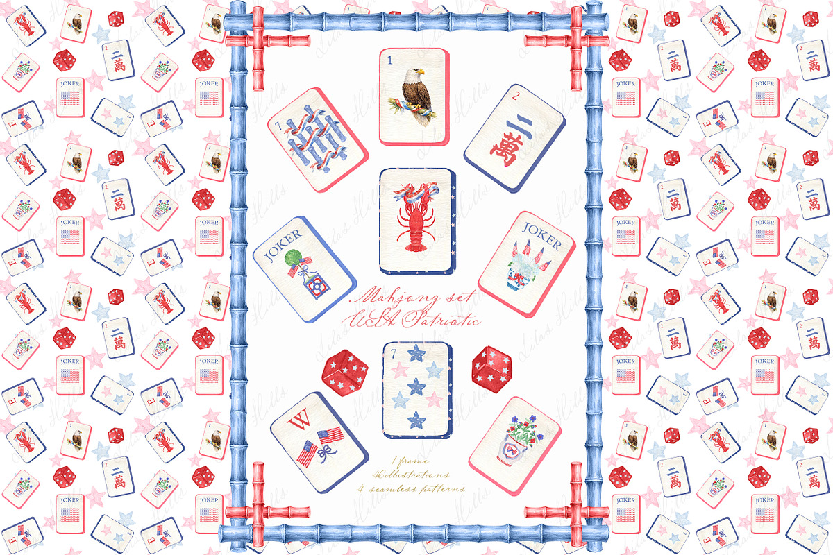 Mahjong Patriotic USA 4th of July, a Graphic by LABFcreations (Photo 1 of 4)