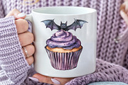 Halloween Cupcakes Vintage Clipart, an Illustration by CraftArtStudio (Thumbnail 4 of 6)