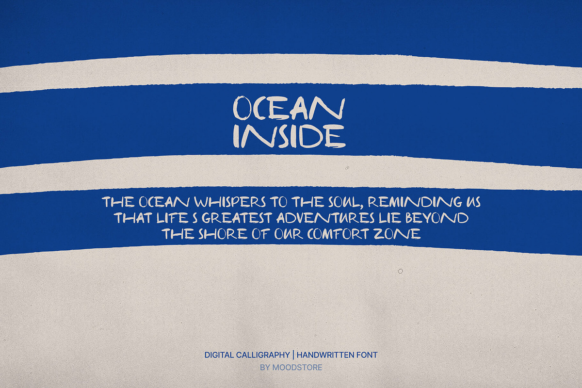 Ocean Inside Handwritten Font, a Handwritten Font by MOODSTORE (Photo 2 of 12)