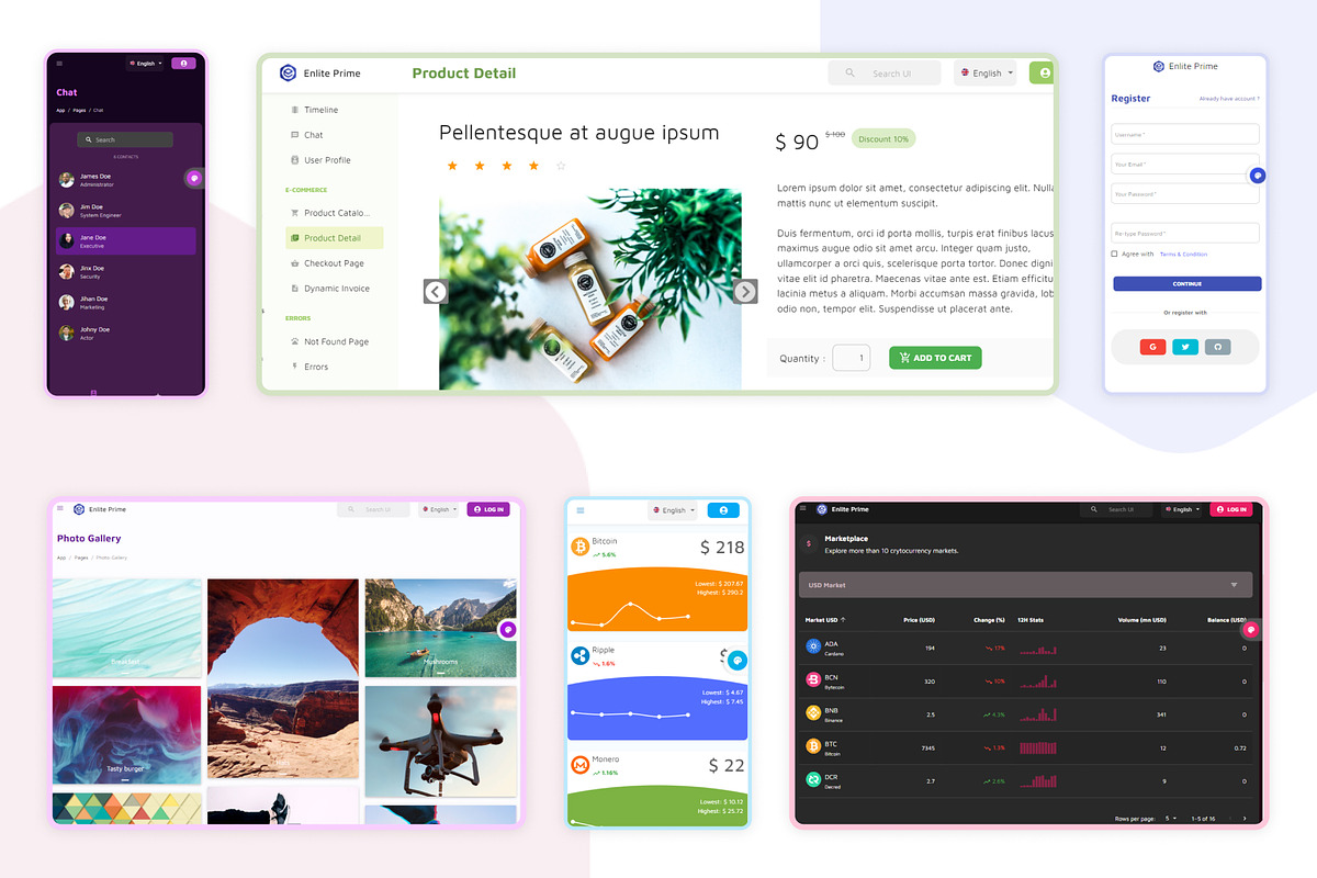 Exlite - React Admin Dashboard, a React Template by UInstrument (Photo 10 of 10)
