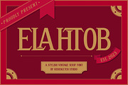 Elahtob, a Serif Font by Rishsketch (Thumbnail 1 of 11)