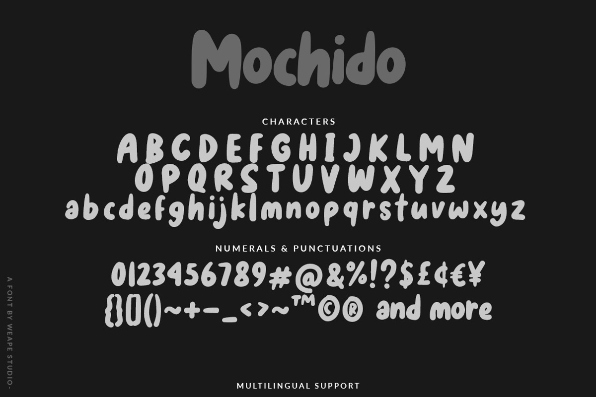 Mochido - Bounce and Bold Font, a Font by Weape Studio (Photo 9 of 9)
