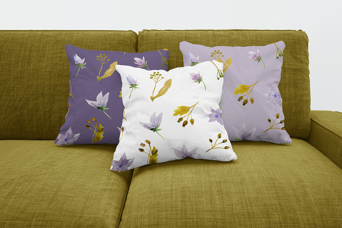 Watercolor seamless floral pattern, a Pattern Graphic by swiejko (Photo 5 of 5)