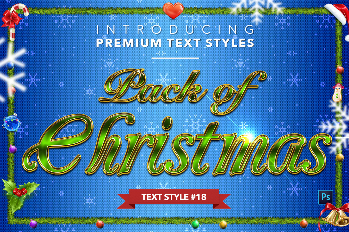 Christmas Pack #2 - Text Styles, a Layer Style Add-On by Jonas Stensgaard (Photo 19 of 23)