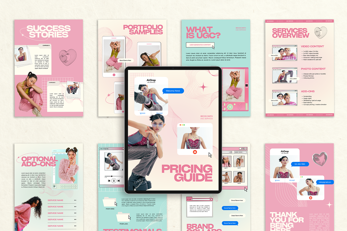 UGC Content Creator Pricing Guide, a Marketing Template by Branding Babe Co. (Photo 1 of 6)