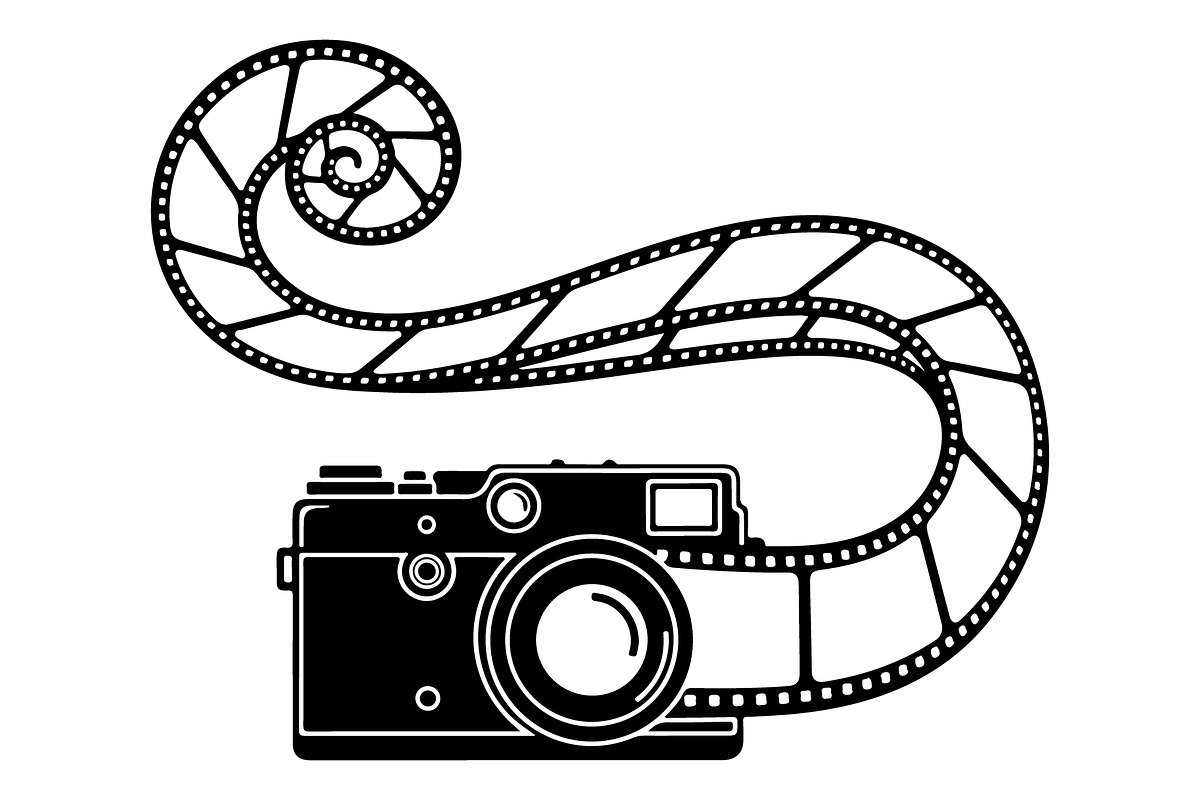 Vintage Camera Film Silhouette, an Object Illustration by yasushie (Photo 20 of 31)
