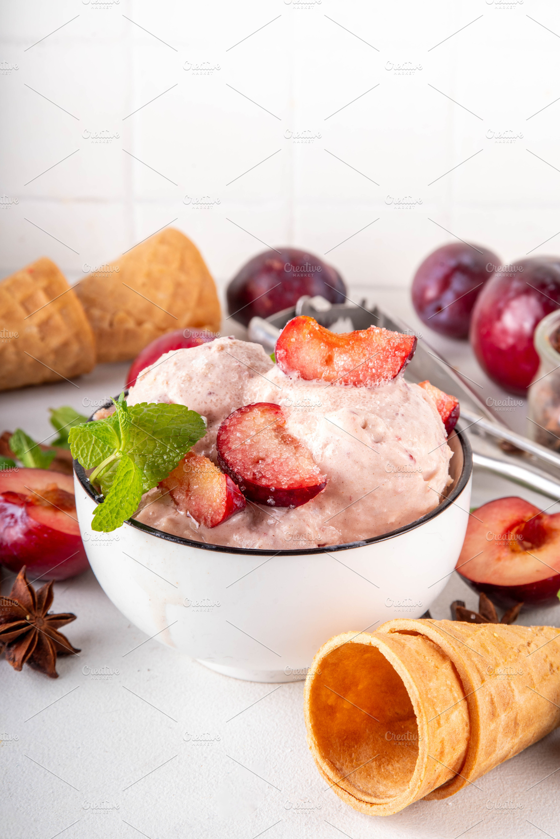 Winter flavor ice cream with Sugar plum, a Food & Drink Photo by Rimma