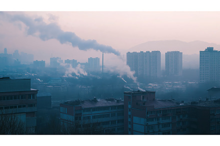 City Smog Emissions From Industrial