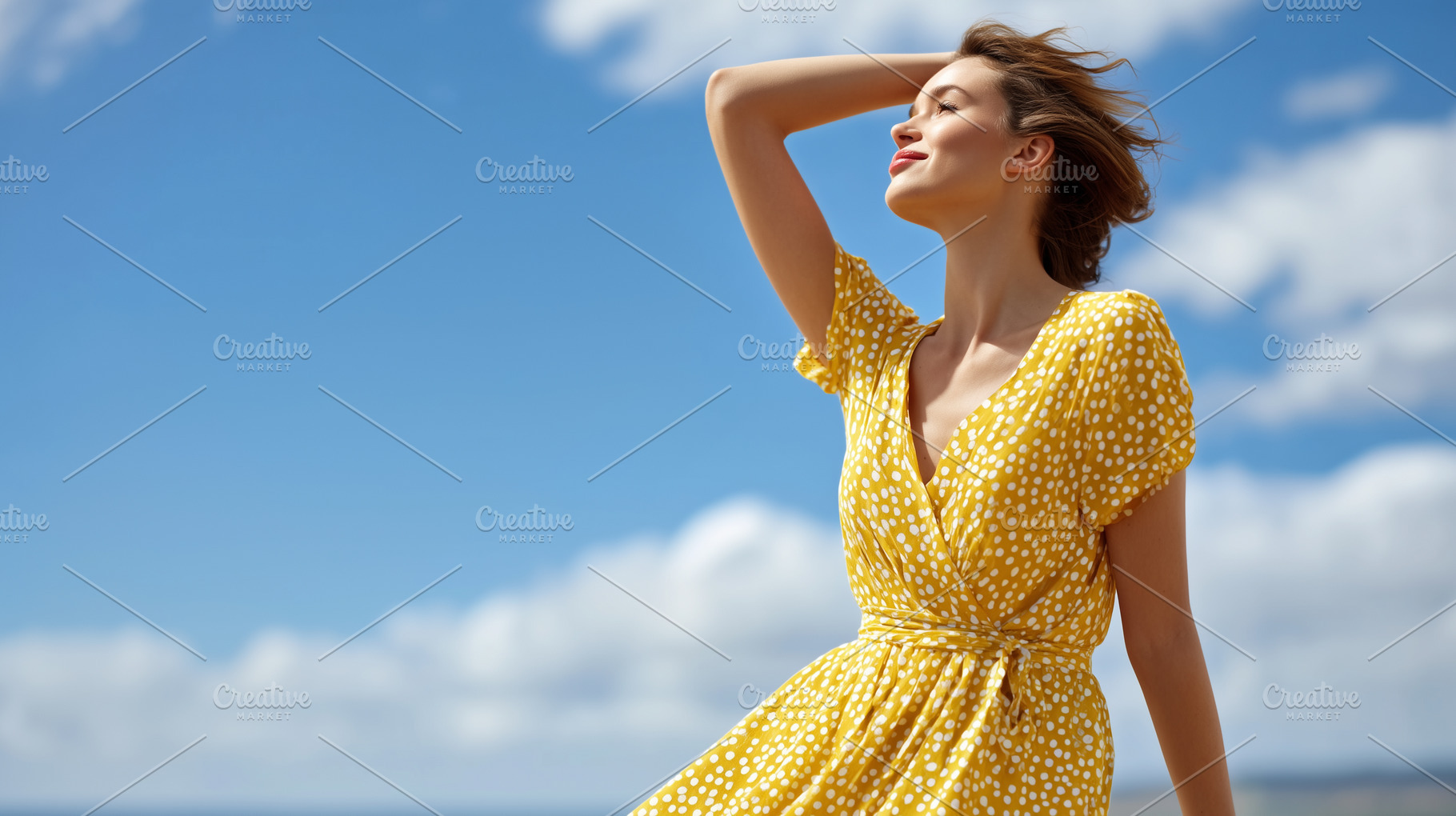 Young woman in a yellow dress, a Person Photo by MistyDay
