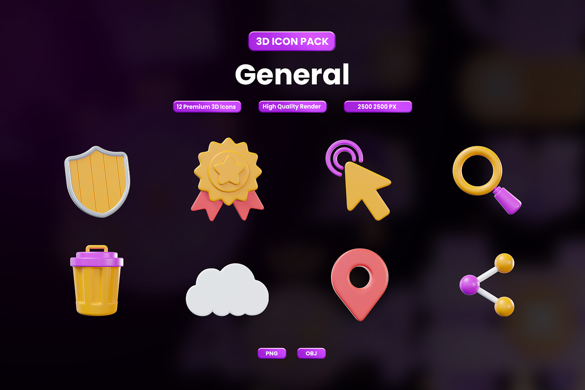 General 3D Icon, an Object Graphic by Artnivora.Std (Photo 1 of 4)