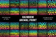 Rainbow Animal Print Digital Paper, a Pattern Graphic by Chromolume Studio (Thumbnail 1 of 39)