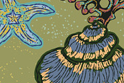 Vintage Seashell Coastal Nautica, a Pattern Graphic by NayaChu (Thumbnail 6 of 9)