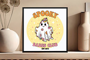 Retro Halloween Ghost PNG Sublimatio, an Illustration by DreamCafeArt (Thumbnail 3 of 7)